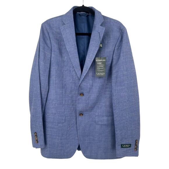 Lauren RALPH LAUREN Latrobe Ultraflex Blazer Sport Coat Light Blue -Sz 40L NWT - Picture 2 of 9